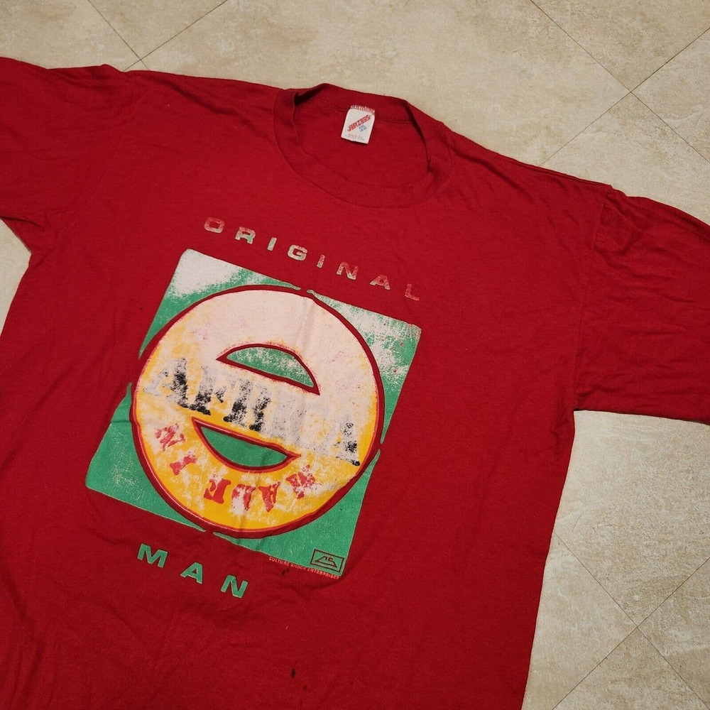 VTG 80s Culture Shock Made In Africa Original Man Faded T Shirt Mens 2XL SS